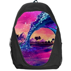 Retro Wave Ocean Backpack Bag by Semog4