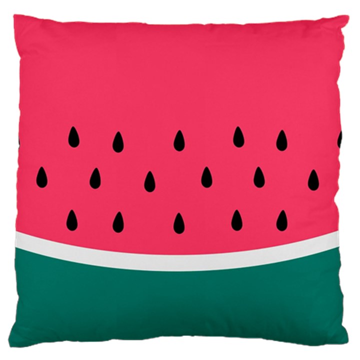 Watermelon Fruit Pattern Large Premium Plush Fleece Cushion Case (Two Sides)