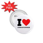 I love Christopher  1.75  Buttons (10 pack) Front