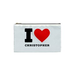 I Love Christopher  Cosmetic Bag (small) by ilovewhateva
