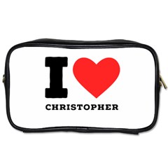 I Love Christopher  Toiletries Bag (one Side) by ilovewhateva