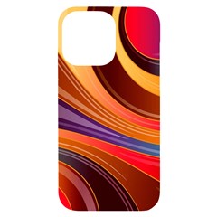 Abstract Colorful Background Wavy Iphone 14 Pro Max Black Uv Print Case by Semog4