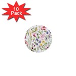 bunch of flowers 1  Mini Buttons (10 pack) 