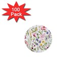 bunch of flowers 1  Mini Buttons (100 pack) 