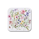 bunch of flowers Rubber Square Coaster (4 pack)