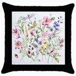 bunch of flowers Throw Pillow Case (Black)