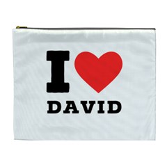 I Love David Cosmetic Bag (xl) by ilovewhateva