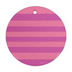 Pink Stripes Striped Design Pattern Ornament (Round)