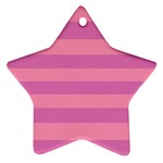 Pink Stripes Striped Design Pattern Ornament (Star)