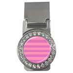 Pink Stripes Striped Design Pattern Money Clips (CZ) 