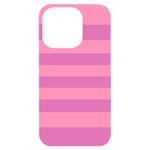 Pink Stripes Striped Design Pattern iPhone 14 Pro Black UV Print Case