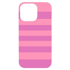 Pink Stripes Striped Design Pattern Iphone 14 Pro Max Black Uv Print Case by Semog4