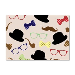 Moustache-hat-bowler-bowler-hat Sticker A4 (10 Pack)