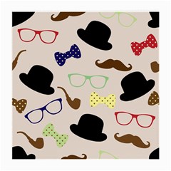 Moustache-hat-bowler-bowler-hat Medium Glasses Cloth (2 Sides)