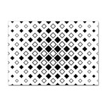 Square-diagonal-pattern-monochrome Sticker A4 (100 pack)