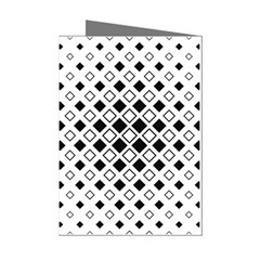 Square-diagonal-pattern-monochrome Mini Greeting Cards (pkg Of 8) by Semog4