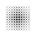 Square-diagonal-pattern-monochrome Satin Bandana Scarf 22  x 22 