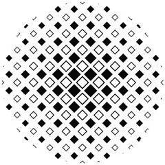 Square-diagonal-pattern-monochrome Wooden Puzzle Round by Semog4