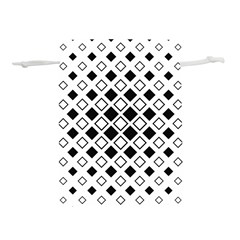 Square-diagonal-pattern-monochrome Lightweight Drawstring Pouch (s) by Semog4