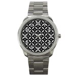 Abstract-background-arrow Sport Metal Watch