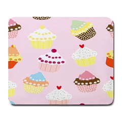 Cupcakes Wallpaper Paper Background Large Mousepad by Semog4