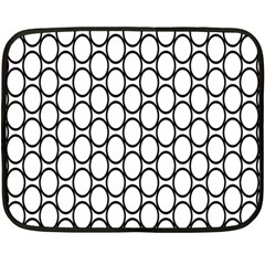 Black-pattern-halftone-wallpaper Two Sides Fleece Blanket (mini) by Semog4