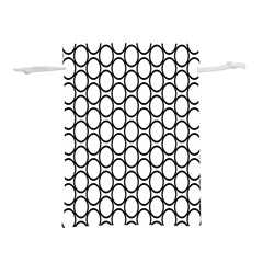 Black-pattern-halftone-wallpaper Lightweight Drawstring Pouch (l) by Semog4