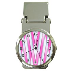 Geometric-3d-design-pattern-pink Money Clip Watches by Semog4