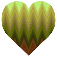 Zig Zag Chevron Classic Pattern Wooden Puzzle Heart by Semog4