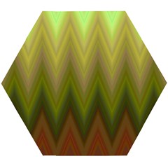 Zig Zag Chevron Classic Pattern Wooden Puzzle Hexagon by Semog4