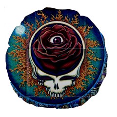 Grateful Dead Skull Rose Large 18  Premium Round Cushions by Semog4
