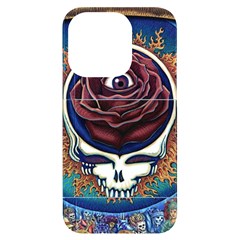 Grateful Dead Skull Rose Iphone 14 Pro Black Uv Print Case by Semog4