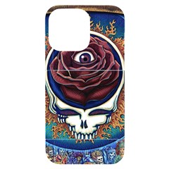 Grateful Dead Skull Rose Iphone 14 Pro Max Black Uv Print Case by Semog4