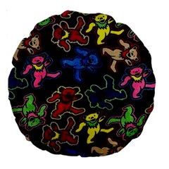 Grateful Dead Pattern Large 18  Premium Round Cushions by Semog4