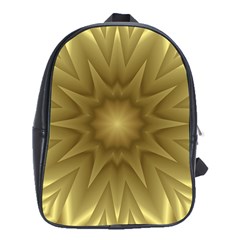 Background Pattern Golden Yellow School Bag (xl)