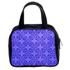 Decor Pattern Blue Curved Line Classic Handbag (two Sides) by Semog4