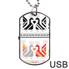 Bulgarian Folk Art Folk Art Dog Tag Usb Flash (two Sides) by Salman4z