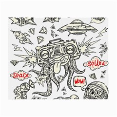 Drawing Clip Art Hand Painted Abstract Creative Space Squid Radio Small Glasses Cloth (2 Sides) by Salman4z