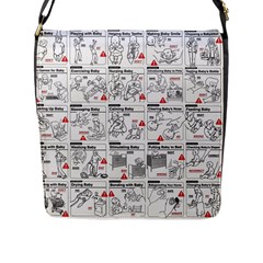 White Printer Paper With Text Overlay Humor Dark Humor Infographics Flap Closure Messenger Bag (l) by Salman4z