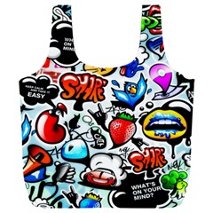 Graffiti Art Cartoon Comic Full Print Recycle Bag (xxl)