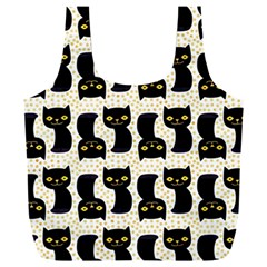 Black Cats And Dots Koteto Cat Pattern Kitty Full Print Recycle Bag (xxl) by Salman4z