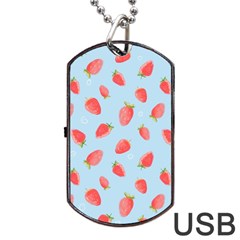 Strawberry Dog Tag Usb Flash (two Sides) by SychEva