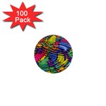 Waves Particles Vibration Atom Physics Technology 1  Mini Magnets (100 pack) 