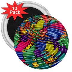 Waves Particles Vibration Atom Physics Technology 3  Magnets (10 Pack)  by Jancukart