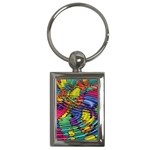 Waves Particles Vibration Atom Physics Technology Key Chain (Rectangle)