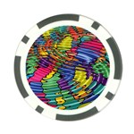 Waves Particles Vibration Atom Physics Technology Poker Chip Card Guard