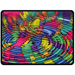 Waves Particles Vibration Atom Physics Technology Fleece Blanket (large) by Jancukart
