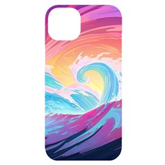 Waves Ocean Sea Tsunami Nautical 9 Iphone 14 Plus Black Uv Print Case by Jancukart