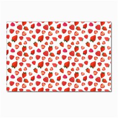 Watercolor Strawberry Postcard 4 x 6  (pkg Of 10)