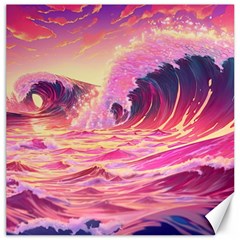 Waves Ocean Sea Tsunami Nautical 5 Canvas 20  X 20  by Jancukart
